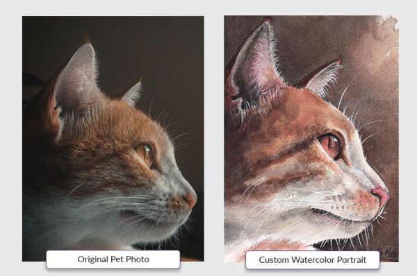 Custom Watercolor Pet Portrait - Image 4